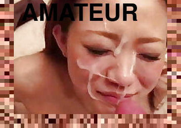 asiatique, amateur, ejaculation-sur-le-corps, maison, point-de-vue, sur-le-visage