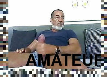 papa, masturbation, amateur, énorme-bite, gay, webcam, pappounet