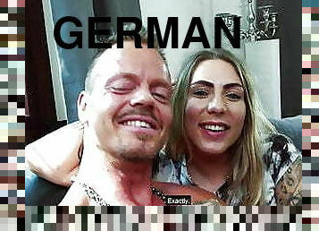 REAL SEXDATE - German tattooed slut is picked up for FLIRT AND FUCK