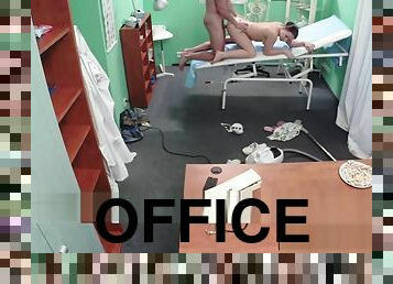 Real spycam sex from european hospital office