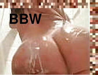 traseiros, banhos, masturbação, cona-pussy, bbw, botins, americano, chuveiro, molhado