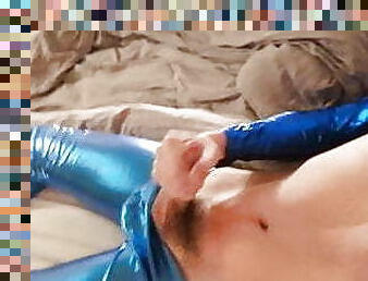 masturbieren, immens-glied, homosexuell, latex, twink