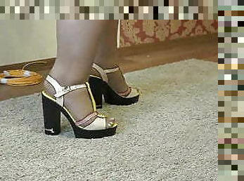 Bbw pantyhose heels 