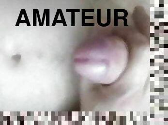 masturbation, transsexuelle, amateur, ejaculation-sur-le-corps, énorme-bite, ejaculation