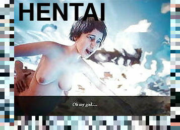 preñada, adolescente, hentai