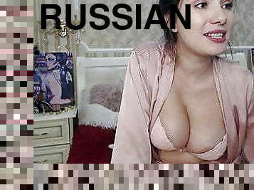 Russian girl with beautiful breasts