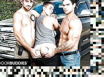 NextDoorBuddies - Hot Gay Couple Fuck Muscle Hitchhiker