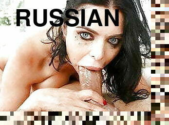 Starving Russian Bombshell Begs For Juicy Cock - Throated