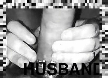 Husband given rough hand job and slapping 