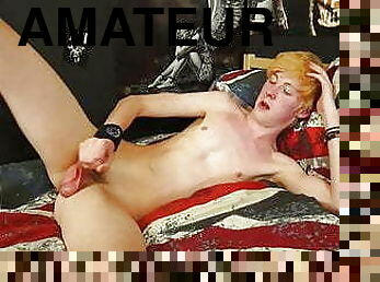 Boy Locker - Cute Gay Teen Boy Jerks His Uncut Dick