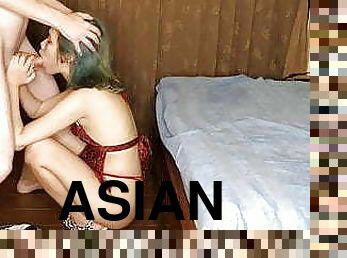 asiático, criada, cona-pussy, amador, hardcore, caseiro, pés, pov, tai, meias-calças