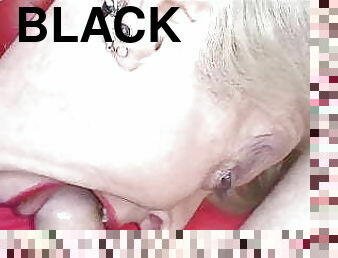 New Video - Joy sucks my cock while wearing black PVC gloves