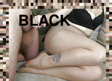 gros-nichons, collants, amateur, ejaculation-sur-le-corps, ados, maison, branlette, black, pieds, ejaculation