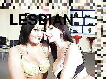 Naughty girls Catalina Cruz lesbian licking Sandra Romain