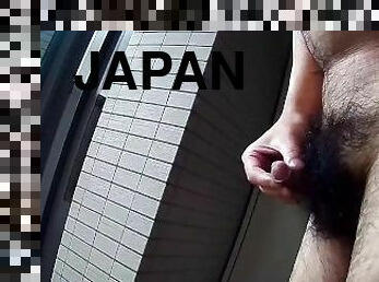 asiatique, masturbation, public, amateur, ejaculation-sur-le-corps, gay, japonais, branlette, solo, ours