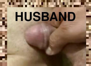 Husband fucks petite Milf cum filled pussy