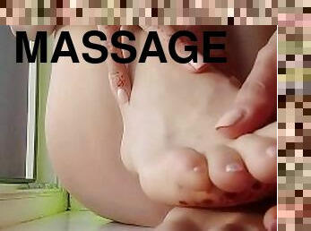 feet fetish panties fetish toes massage oil on feet watch with headphones footfetish GinnaGg