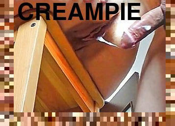 arsch, muschi, dilettant, beule-schuss, erotisch-mutti, selbst-gefertigt, creampie, gesichtspunkt, beule, blondine