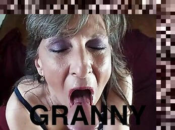 Sexy Granny Craves Her Protein Cumshot Compilation