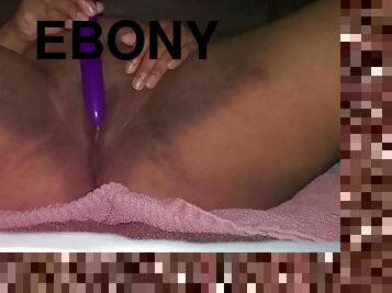 Ebony masturbation