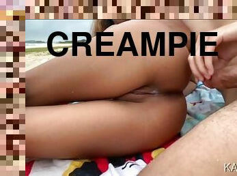 öffentliche, dilettant, junge, schwer, creampie, strand, gesichtspunkt, junge18, nette, petite