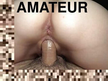 cul, chatte-pussy, amateur, milf, maison, couple, sale, point-de-vue, blonde, chevauchement