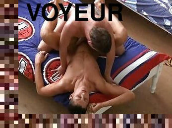Hung uncut teen lads fuck in their dorm