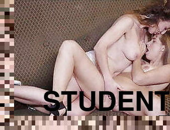 Naughty student seduces her sexy piano teacher into sex