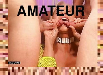 vieux, amateur, mature, fellation, ejaculation-sur-le-corps, milf, maman, sur-le-visage, ejaculation, blonde