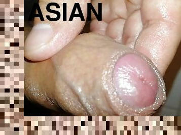 asiatique, baignade, masturbation, amateur, secousses, petite, douche, minuscule, bite