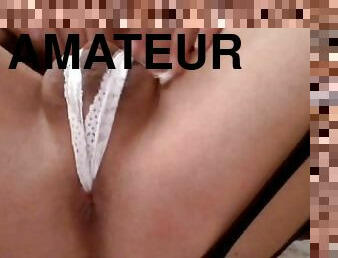 amateur, anal, branlette, fou, culotte, fétiche, solo, petits-seins