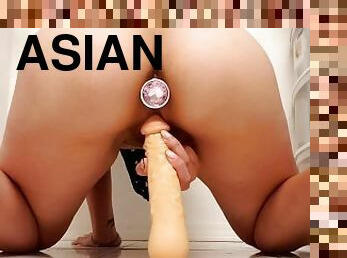 asiatique, chatte-pussy, amateur, anal, ados, jouet, double, pieds, salope, serrée