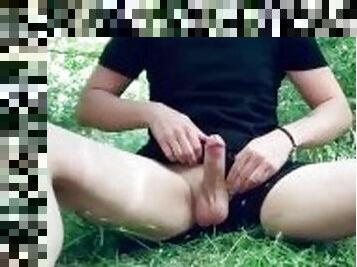 Forest masturbating