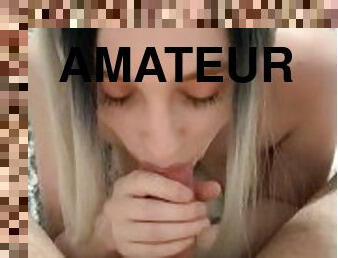 Teen amateur first filmed BlowJob, cum in mouth