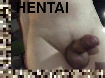 offentlig, japansk, hentai, fanget, pikk