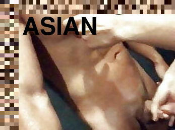 asian, mandi, pelancapan, putting, kurus, amateur, homoseksual, merangsang-dengan-tangan, pasangan, merangkap