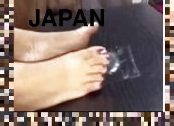 Japanese wife stomping kicks cock and balls hard cumshot