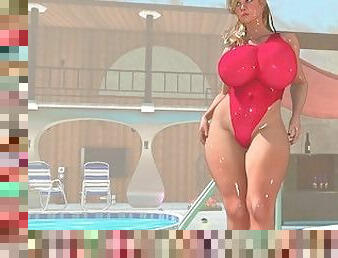 culo, bañando, tetas-grandes, madurita-caliente, mamá, espía, niñera, pelirroja, rubia, 3d