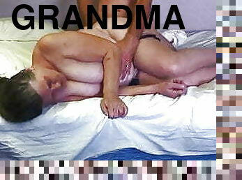 gros-nichons, grand-mère, poilue, vieux, amateur, anal, granny, maison, jeune-18, pute