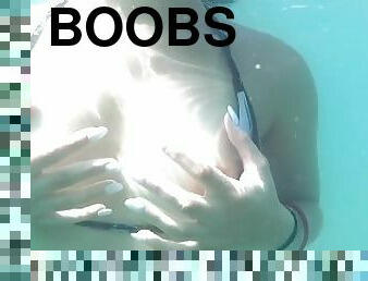 Boobs underwater