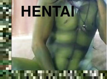 monstro, anime, hentai, provocando