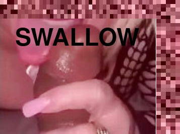 BBW swallows BBC daddae dick balls cum and rims