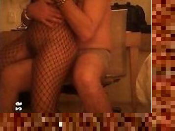 Johanna lap dance in FISHNET body suit!