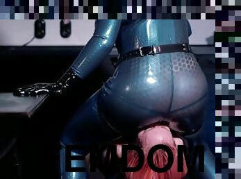 strapon, lesbisk, milf, tysk, blond, fetish, latex, elskerinde, ansigtssidning, dominans