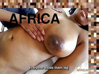 African Lesbian Ebony Massage with Dildo