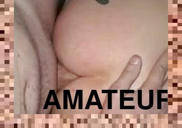 dilettant, anal-sex, immens-glied, schwer, paar, gesichtspunkt, fest-tight, arschloch, tattoo, glied