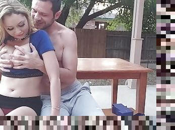 Unboxing Gifts - Outdoor Tit Sucking
