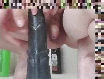 shower time with my horse dildo