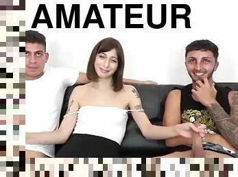 amateur, anal, fellation, ados, trio, double, première-fois, pénétrante, petits-seins