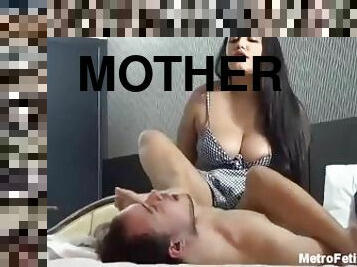 latina, estrela-porno, escravo, pés, mãe-mother, domínio-feminino, chupando, dedos-do-pé